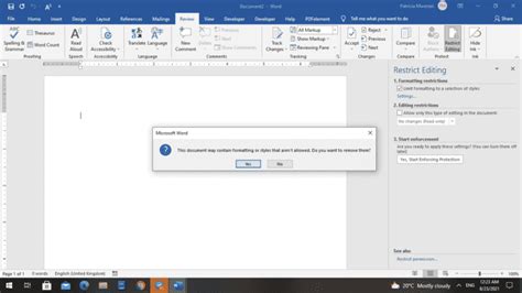 how to hide formatting changes in word document