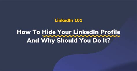 how to hide information on linkedin