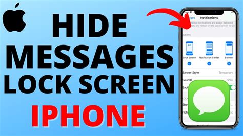 how to hide message content on lock screen iphone