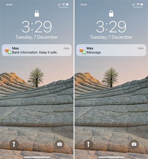 how to hide messages on lock screen apple