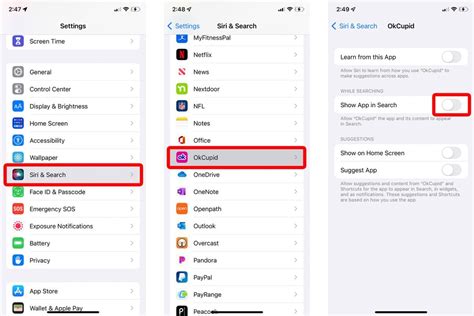 how to hide my apps on iphone settings