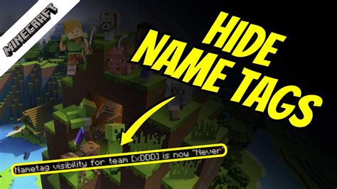 how to hide name tags in minecraft bedrock