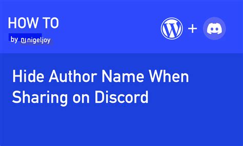 how to hide names in discord