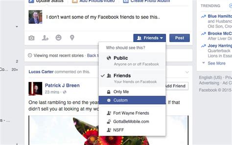 how to hide posts and stories on facebook
