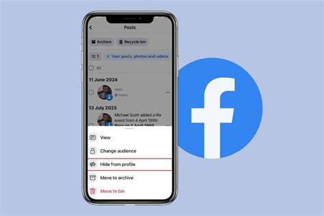 how to hide posts from facebook profile