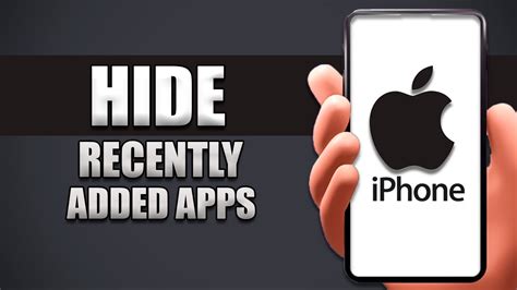 how to hide recently added apps folder on iphone