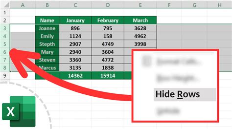 how to hide rows with + in excel
