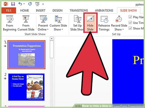 how to hide thumbnails in powerpoint