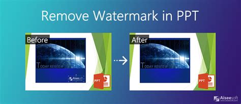 how to hide watermark in ppt