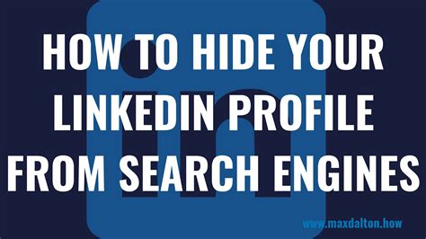 how to hide your linkedin profile from google search