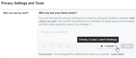 how to hide your posts from certain people on facebook