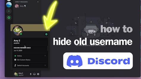 how to hide your username in discord