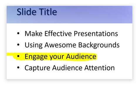 how to highlight a point in powerpoint