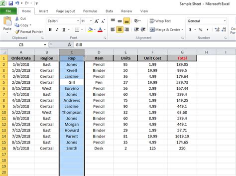 how to highlight column in excel shortcut mac