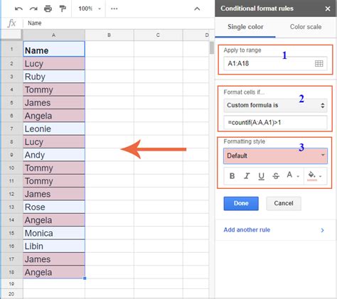 how to highlight duplicates in google excel