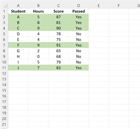 how to highlight entire row in excel based on text
