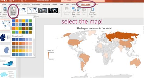 how to highlight map in powerpoint