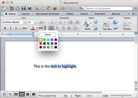 how to highlight on word mac