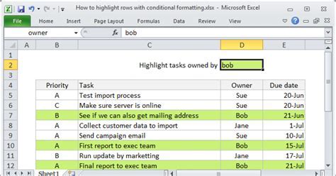 how to highlight row in excel with conditional formatting