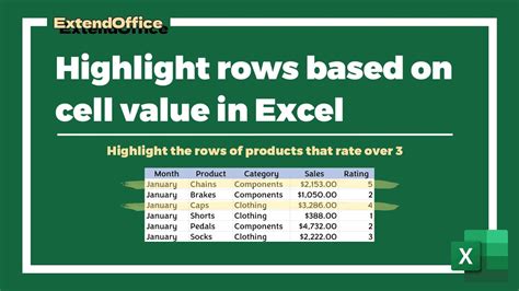 how to highlight rows in excel based on cell value