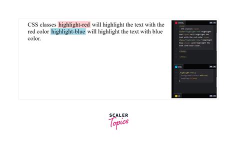 how to highlight text in html with different color without css