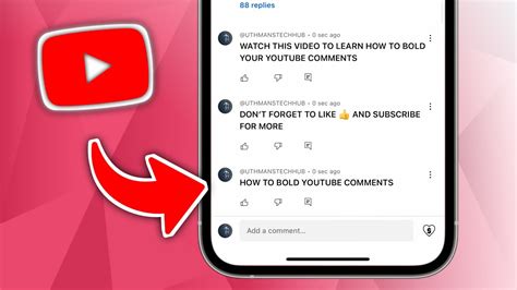 how to highlight text in youtube comment