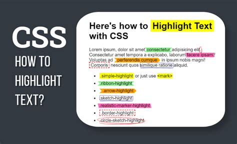 how to highlight text with css