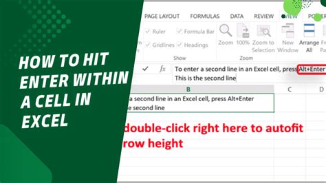 how to hit enter in an excel cell mac
