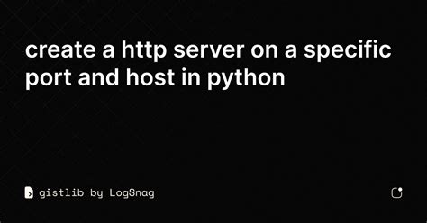 how to host a python http server