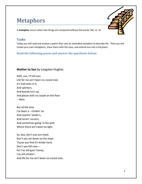 how to identify a metaphor in a poem