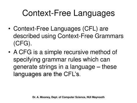 how to identify context free language