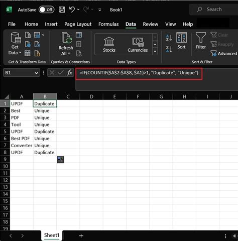 how to identify duplicates in excel mac