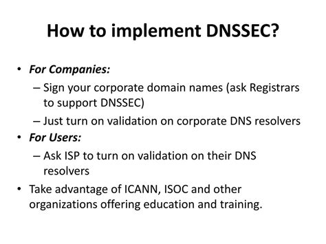 how to implement dnssec