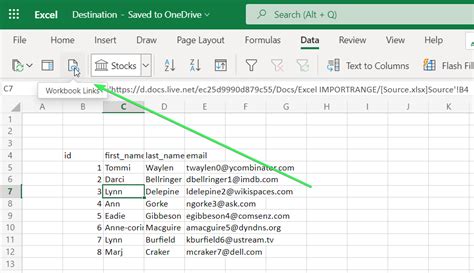 how to import a range in excel