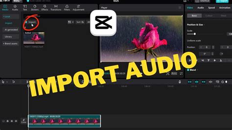 how to import audio from video in capcut pc