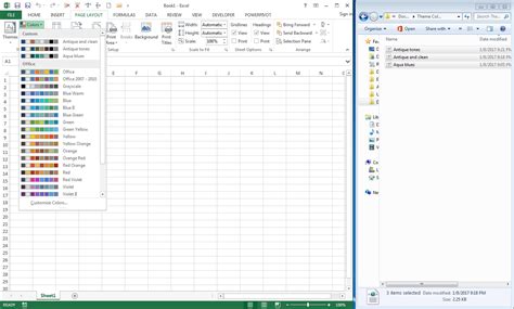 how to import color palette in excel