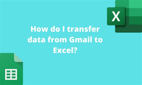 how to import data from gmail to excel
