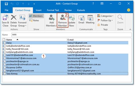 how to import emails from excel to outlook distribution list
