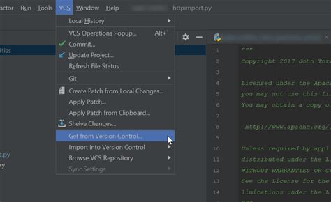 how to import github repository in pycharm