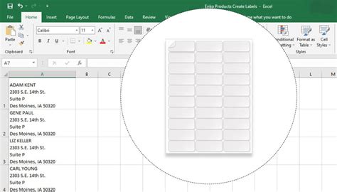 how to import labels from excel to word