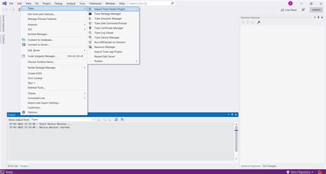 how to import project in visual studio
