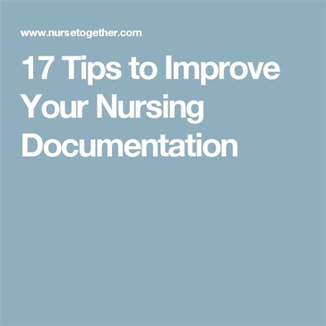 how to improve documentation skills in nursing