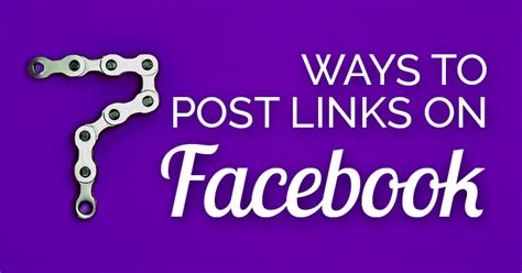 how to include a link in a fb post