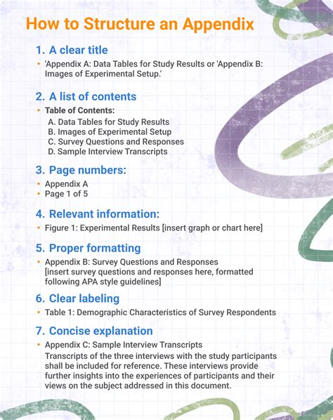 how to include an appendix