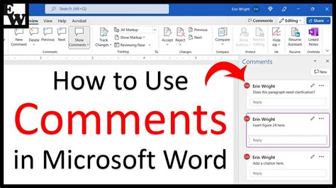 how to include comments in word document