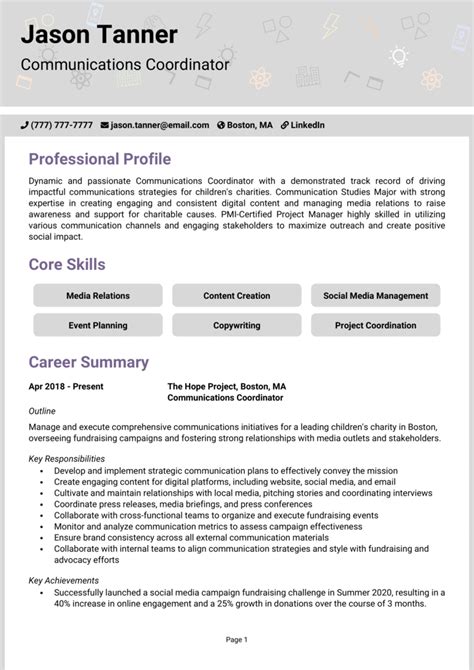 how to include communication skills on resume