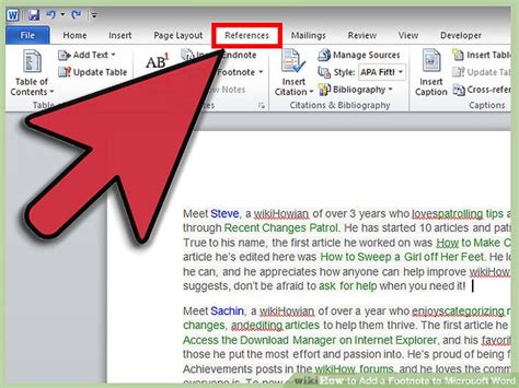 how to include footnotes in microsoft word
