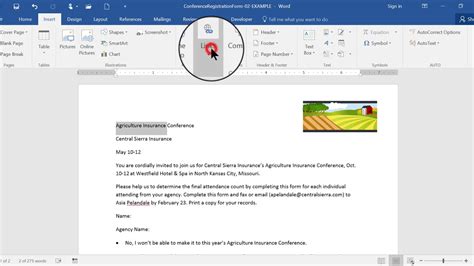 how to include hyperlink in word document