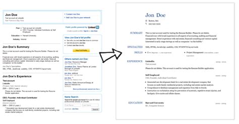 how to include linkedin profile in resume