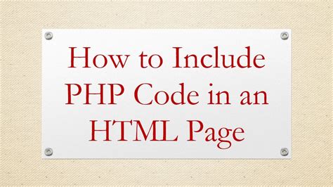 how to include php code in html file